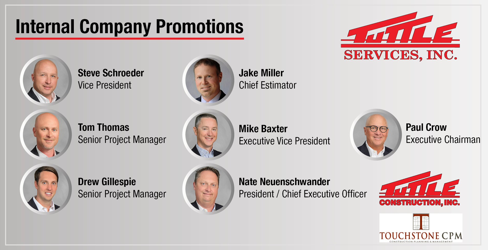 Tuttle Services, Inc. – 2022 Brings Seven Promotions within Company